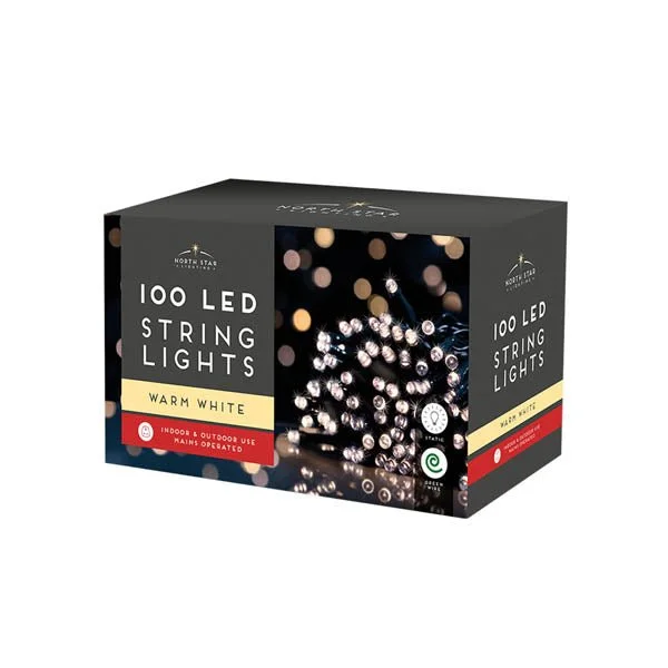 Holiday Lights 100 Led String Lights Mains Warm White