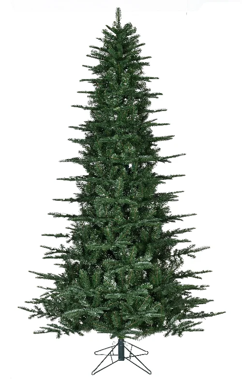 Christmas Snowman 11ft Unlit Green Aspen Fir Christmas Tree - 4269 Tips 77" Diameter with Stand