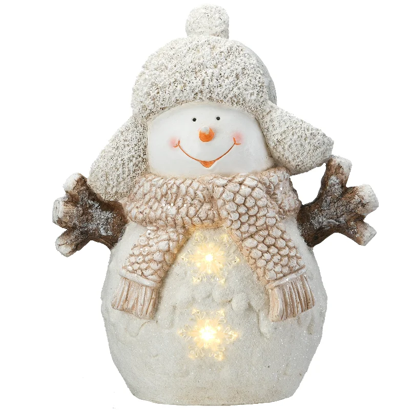 Christmas Star Decorations 15 in. Snowman with Snowflake Lights