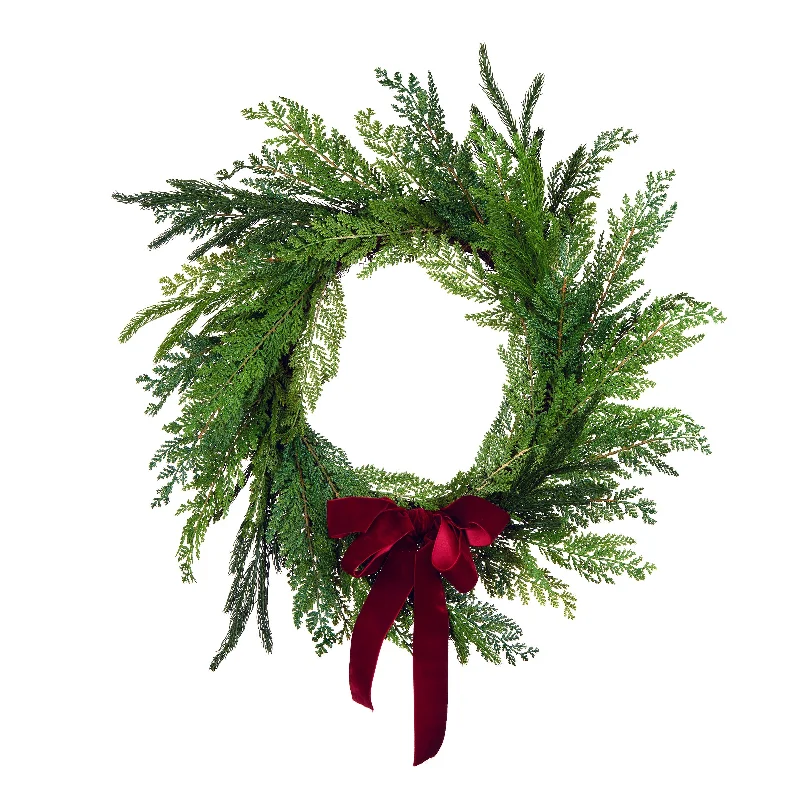 Christmas Handmade Gifts 24 in. Christmas Cottage Wreath