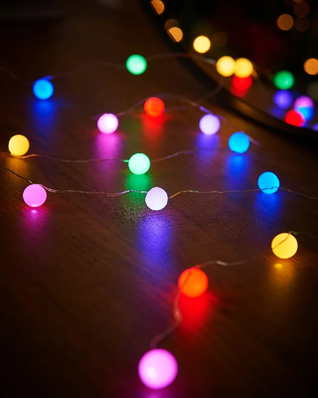 Christmas Candy Canes 80 Pastel Multi-Coloured Micro LED Berry Lights, 6 m