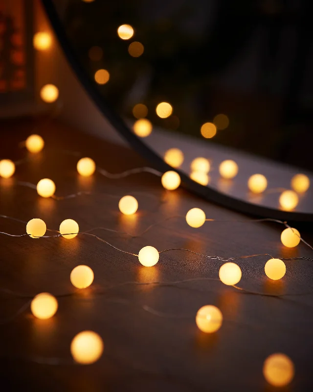 Christmas Winter Nights 80 Pastel Warm White Micro LED Berry Lights, 2.4 m