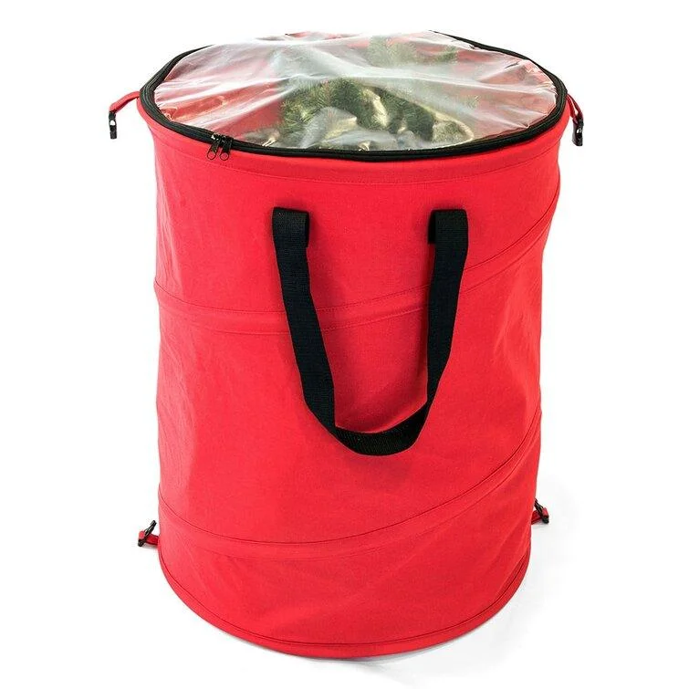Christmas Red And Green Round Multi-Purpose Storage Bag For Christmas
