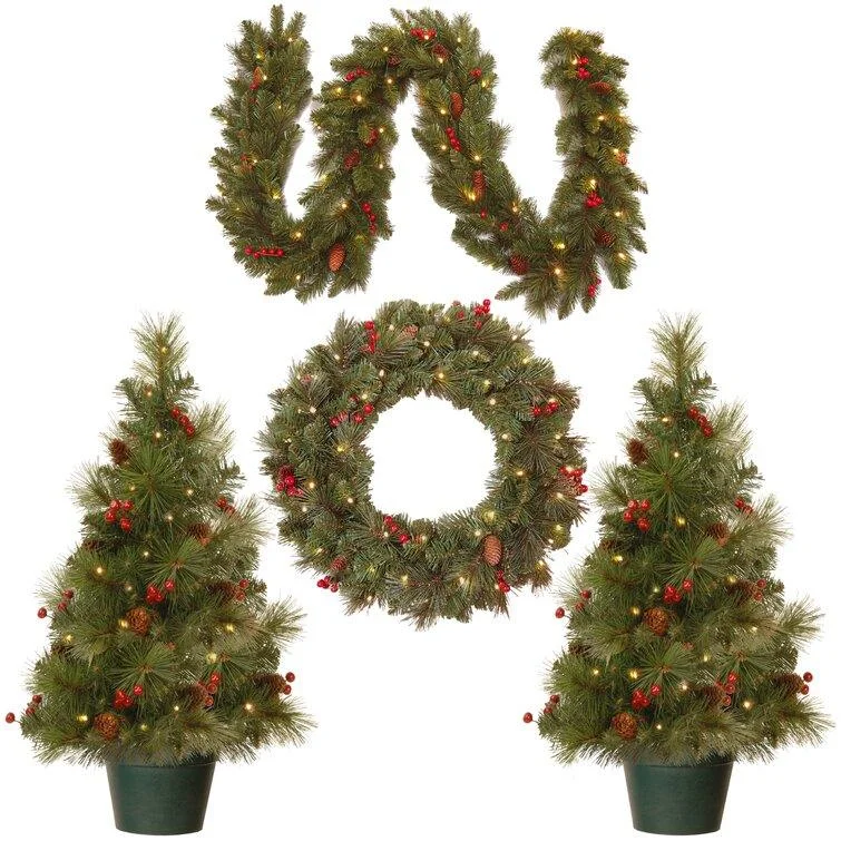 Holiday Season Mini Artificial Christmas Tree With Clear Lights