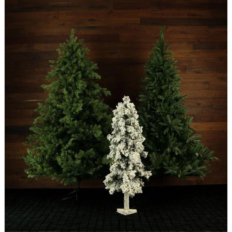 Christmas Candy Canes Snowy Alpine Evergreen Artificial Christmas Tree With 185 LED Christmas Candy Canes Snowy Alpine Evergreen Artificial Christmas Tree With 185 LED