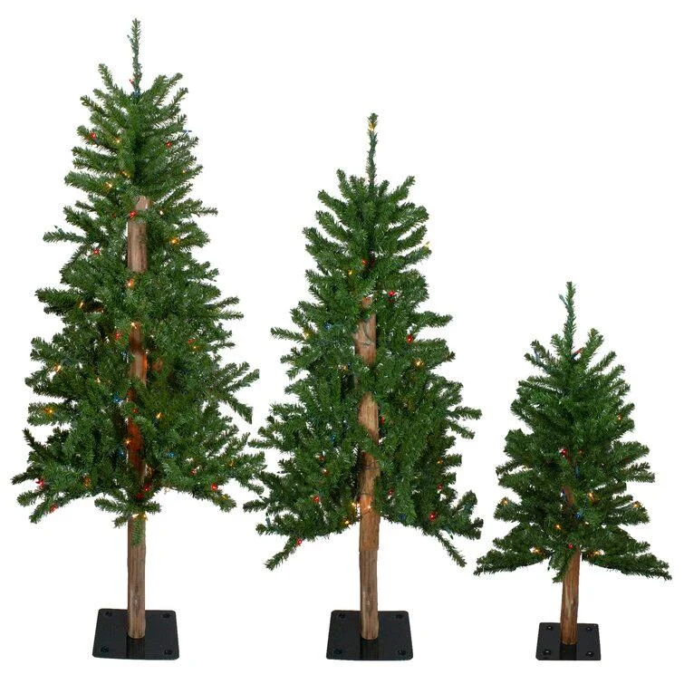 Christmas Sleigh Ride Set Of 3 Piece Green Pine Artificial Christmas Tree With 310 LED Christmas Sleigh Ride Set Of 3 Piece Green Pine Artificial Christmas Tree With 310 LED