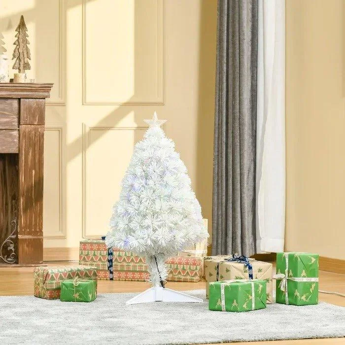 Christmas Candle Holders 32" Lighted Artificial Fir Tabletop Christmas Tree - RGB Fiber Optic Lights Christmas Candle Holders 32" Lighted Artificial Fir Tabletop Christmas Tree - RGB Fiber Optic Lights
