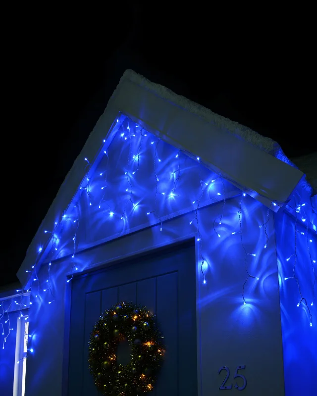 Christmas Stocking Stuffers 360 Icicle LED Light String, Blue, 8.8 m