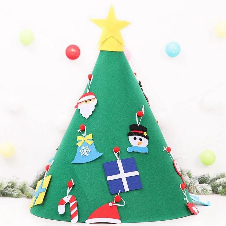 Christmas Candles New 3D DIY Christmas Tree With Ornaments