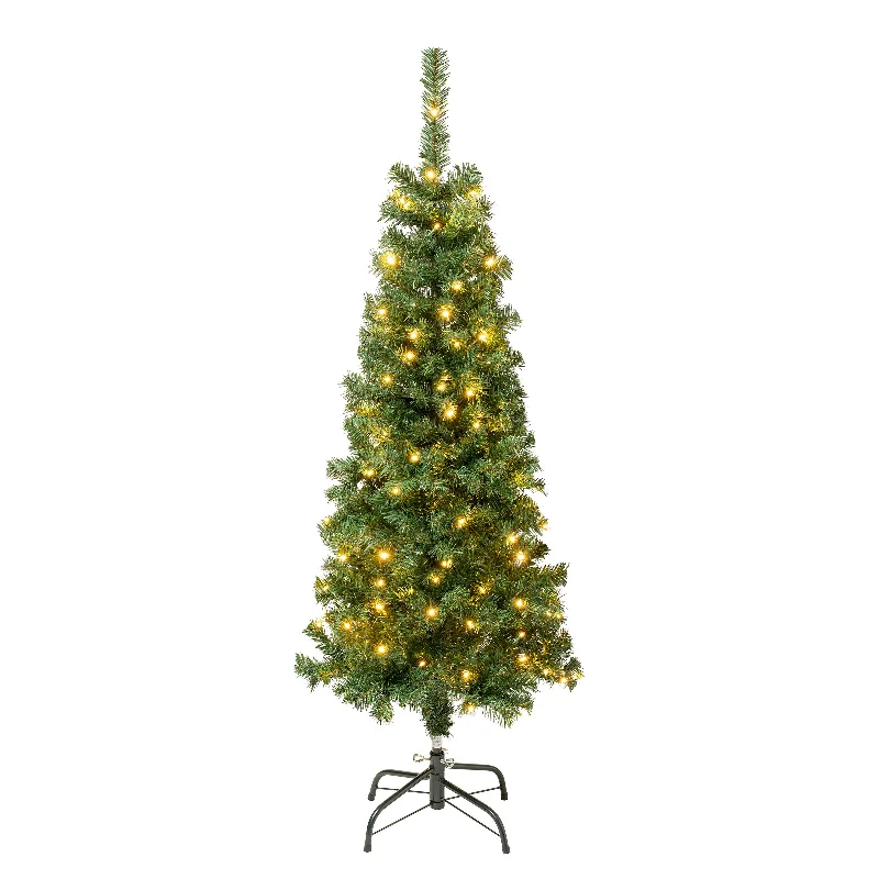 Christmas Church Service 4.5 ft. Pre-lit Linden Spruce Wrapped Tree with Warm White LED Lights Christmas Church Service 4.5 ft. Pre-lit Linden Spruce Wrapped Tree with Warm White LED Lights