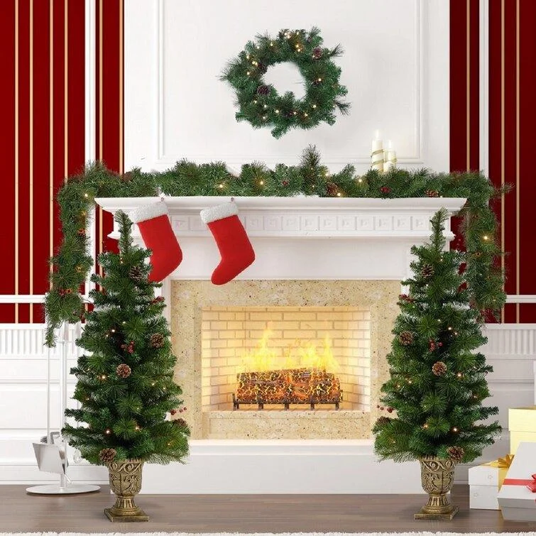 Christmas Toy Drive Green Pine Artificial Christmas Tree With 180 LEDs