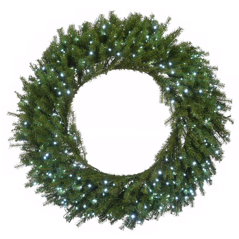 Christmas Holiday Stories 48 in. Pre-Lit Norwood Fir Wreath with Multicolor Lights