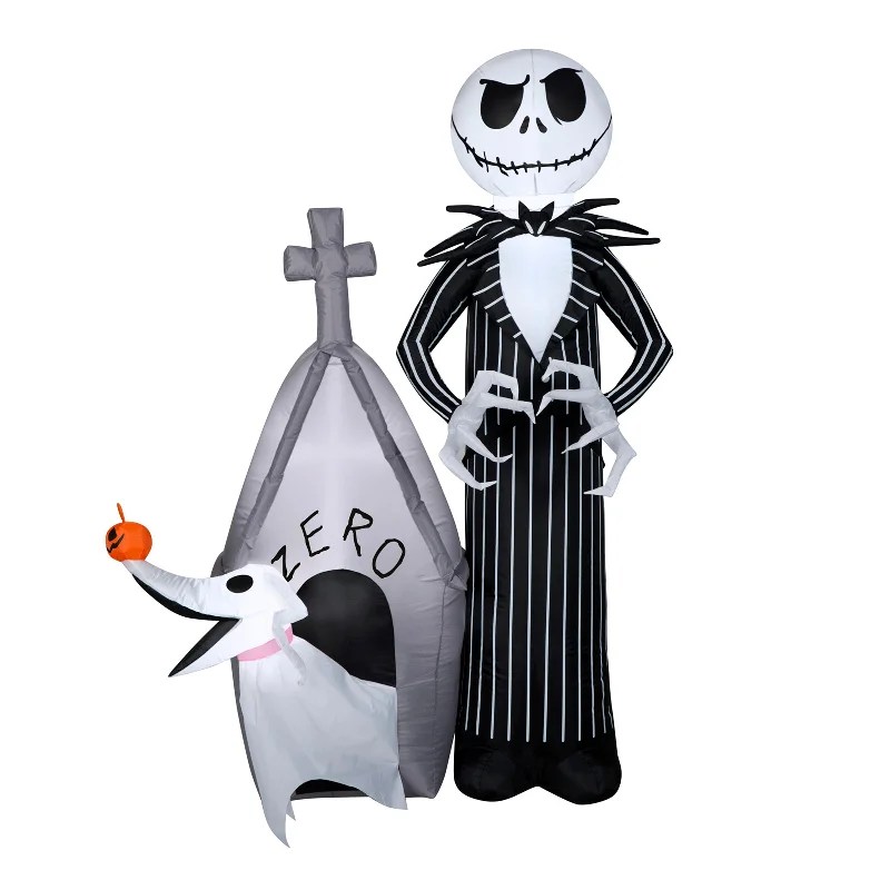Christmas Holiday Countdown Halloween 5 ft. Jack Skellington and Zero