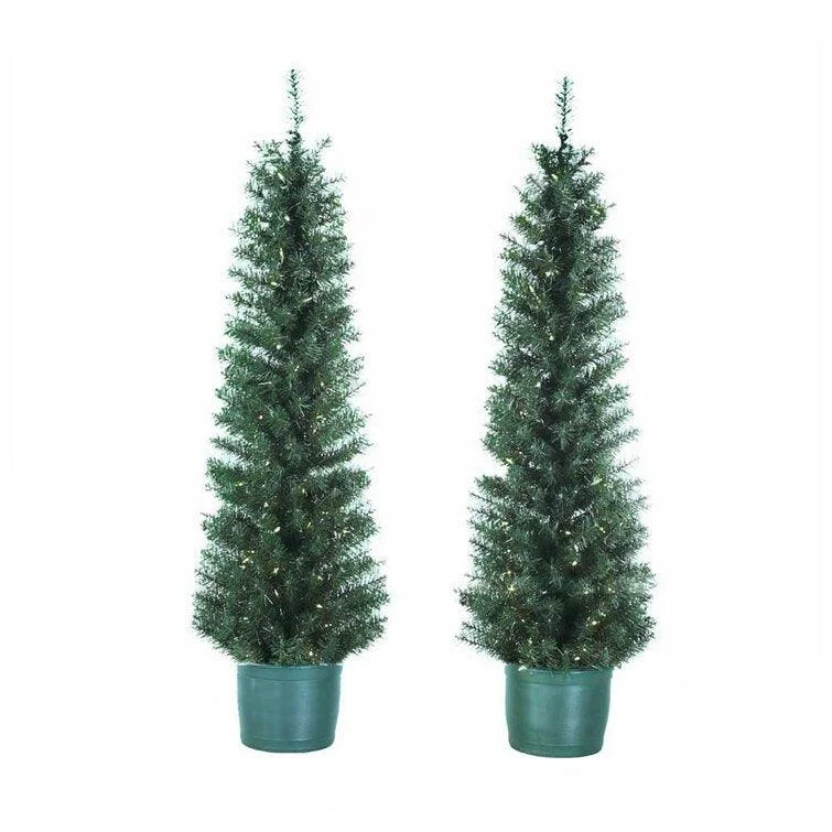 Christmas Fireplace Socks Green Pine Artificial Christmas Tree With 100 LEDs