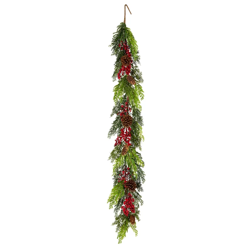 Christmas Shopping 5 ft. Christmas Joy Garland