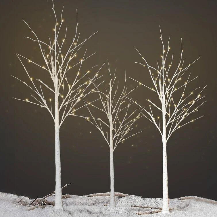 Christmas Lights White Spruce Artificial Christmas Tree With LEDs