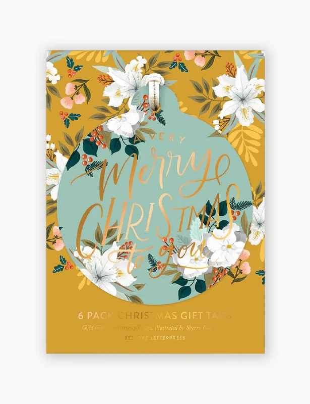 Christmas Eve 6pk Christmas Gift Tags "A very Merry Christmas to you"
