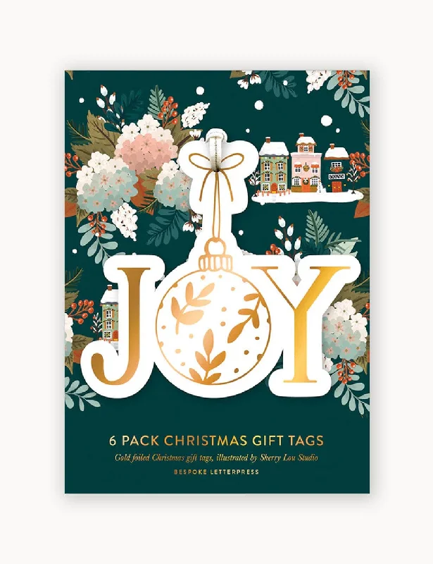 Christmas Tree 6pk Christmas Gift Tags "Joy"