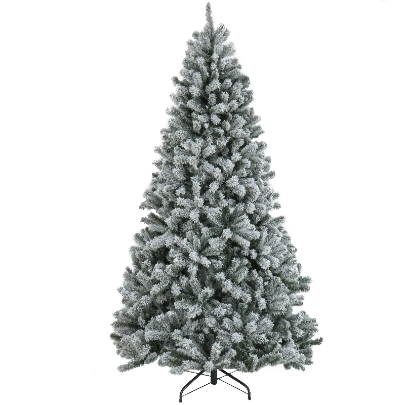 Christmas Santa Hat 7.5 ft. North Valley Spruce Tree with Snow Dusted Braches