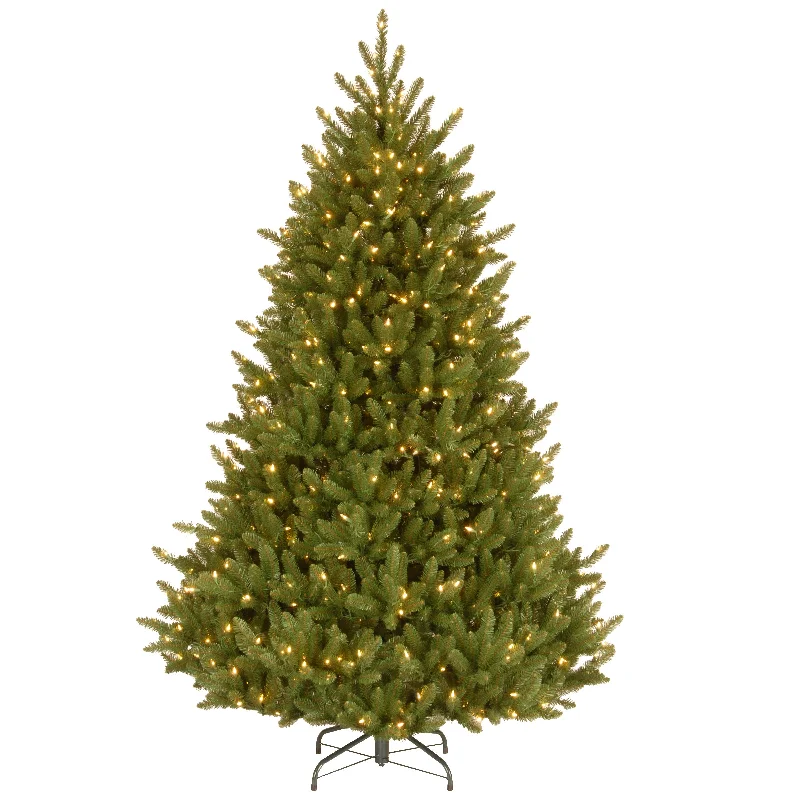 Christmas Pine Tree 7.5 ft. Pre-Lit Natural Fraser Medium Fir Tree with Clear Lights Christmas Pine Tree 7.5 ft. Pre-Lit Natural Fraser Medium Fir Tree with Clear Lights