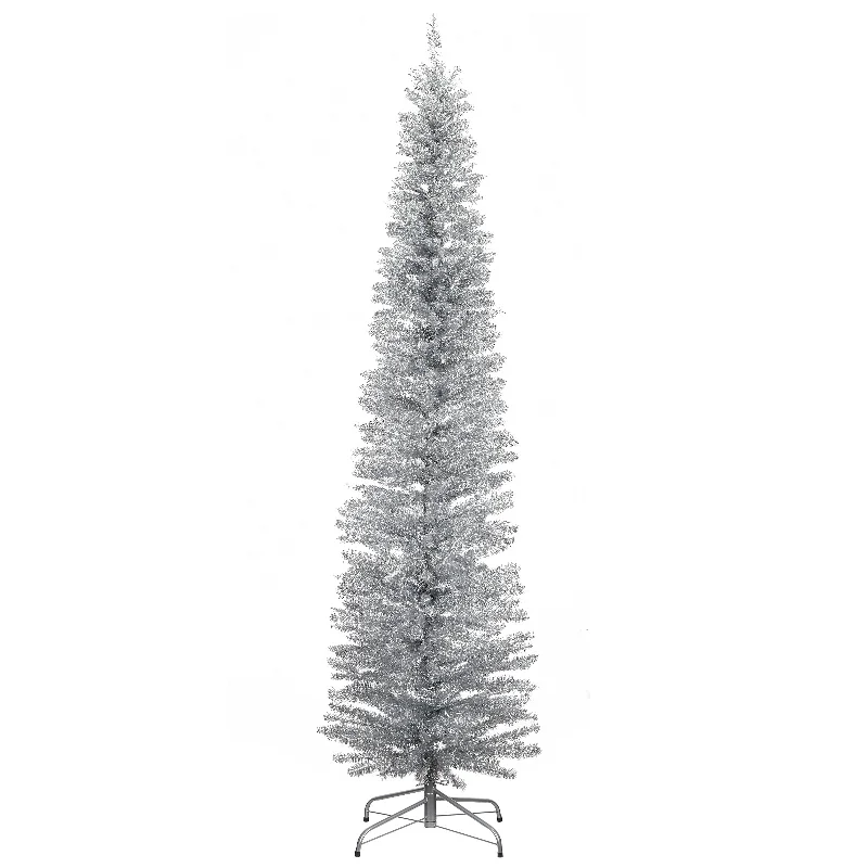 7 ft. Tinsel Collection Silver Tree