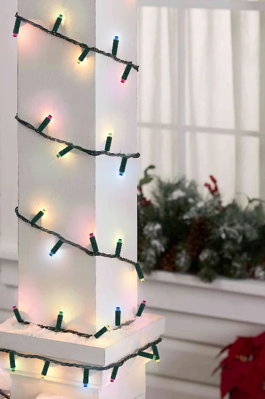 Christmas Chocolate Delights 70 LED Indoor/Outdoor Wide Angle 5MM LED Green Cable Christmas String Lights - Multicolor Christmas Chocolate Delights 70 LED Indoor/Outdoor Wide Angle 5MM LED Green Cable Christmas String Lights - Multicolor