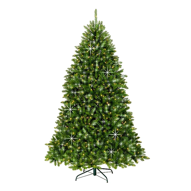 Christmas Chocolate Delights 7.5 ft. Pre-Lit Dunhill Fir Shimmer Tree Silver Tinsel with Dual Color LED Lights Christmas Chocolate Delights 7.5 ft. Pre-Lit Dunhill Fir Shimmer Tree Silver Tinsel with Dual Color LED Lights