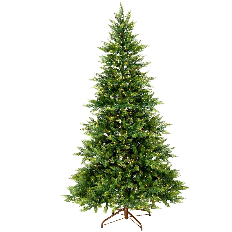 Christmas Holiday Excitement 7.5 ft. Festive Fern Tree with Clear Lights