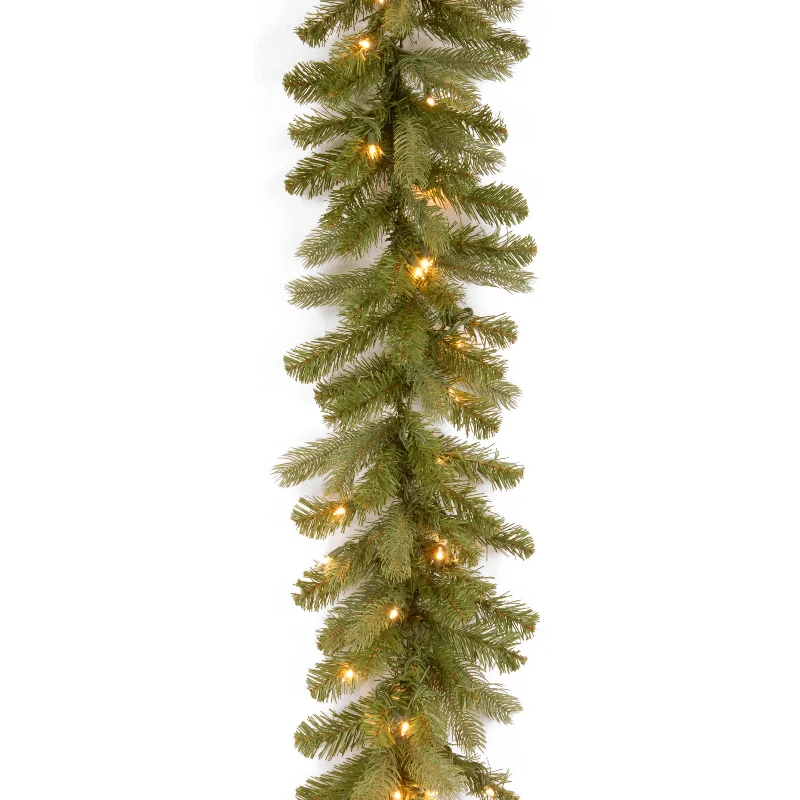 Christmas Toy Drive 9 ft. Pre-Lit Downswept Douglas Fir Garland with Warm White LED Lights Christmas Toy Drive 9 ft. Pre-Lit Downswept Douglas Fir Garland with Warm White LED Lights