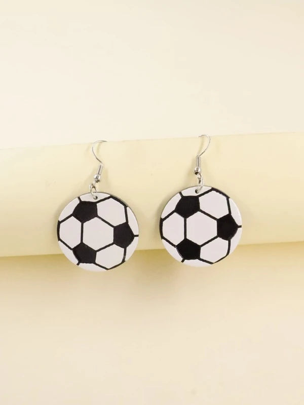 Christmas Midnight Mass Acrylic Soccer Earrings