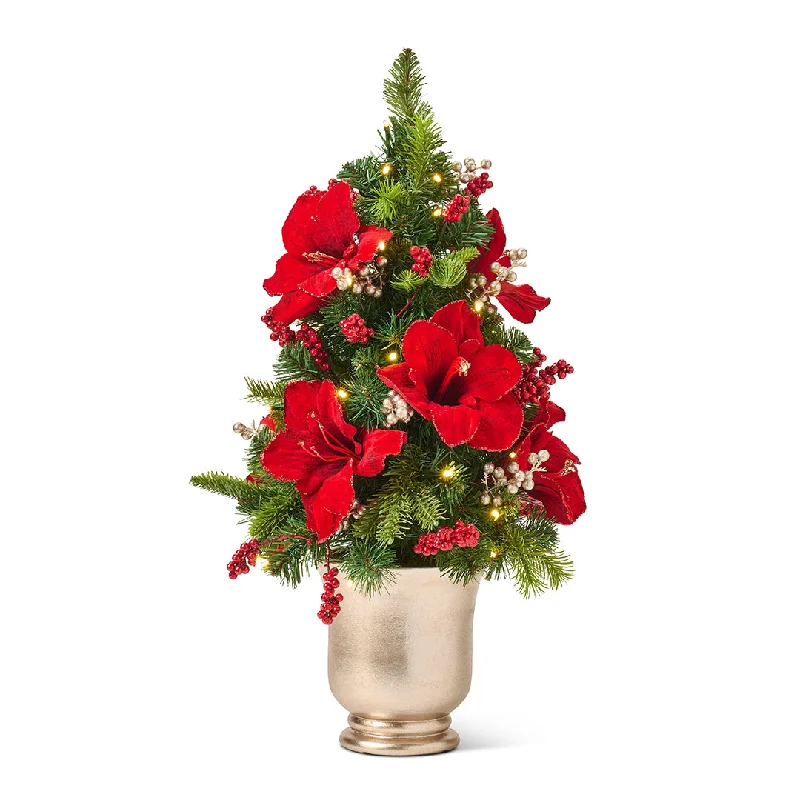 Christmas Star Pre-Lit Crimson Garden Tree