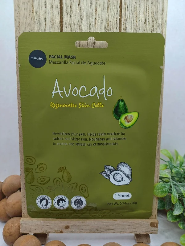 Christmas Lights Display Avocado Face Mask