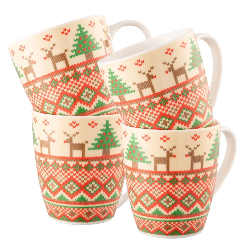 Christmas Themed Party Aynsley Christmas Jumper Mugs Set of 4
