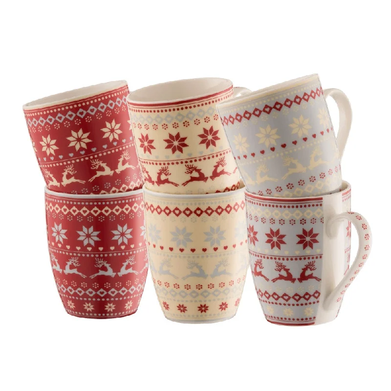 Christmas Family Fun Aynsley Fairisle Mugs Set