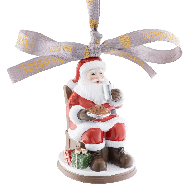 Christmas Decor Aynsley Snowman Santa Cookies & Milk Hanging Ornament