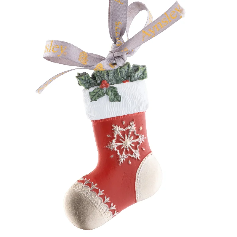 Christmas Holiday Spirit Aynsley Stocking Hanging Ornament