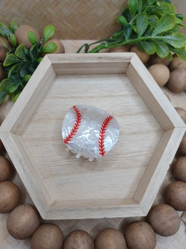 Christmas Shopping Baseball Hair Claw Clip