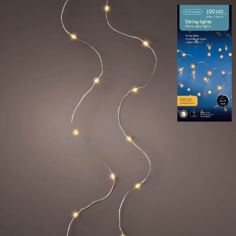 Christmas Wreath Battery Christmas String Lights Micro LED - Classic Warm
