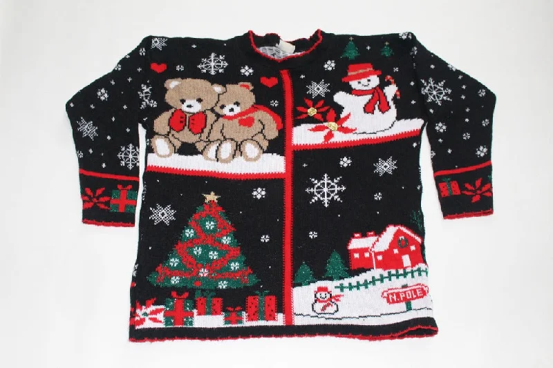 Christmas Church Service Snowy Christmas, Large, Christmas sweater