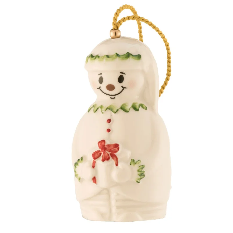 Christmas Tree Decorations Belleek Classic Elf Snowman Bell Ornament