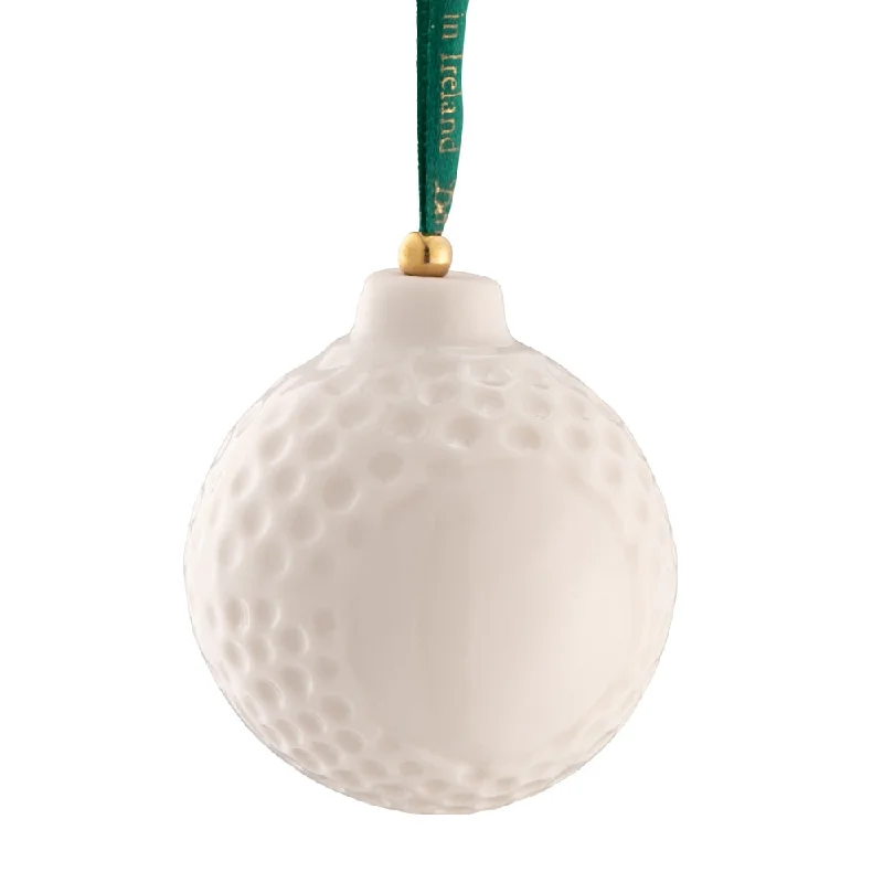 Christmas Beautiful Lights Belleek Classic Golf Ball Hanging Ornament