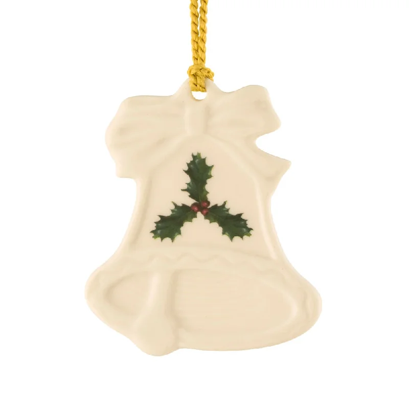 Christmas Stocking Stuffers Belleek Classic Holly Bell Ornament