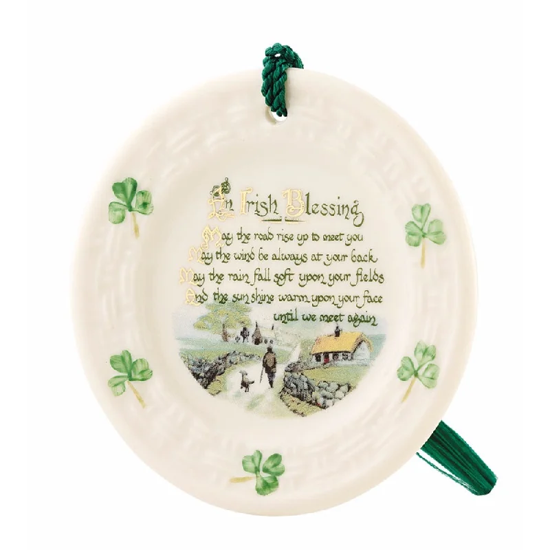 Christmas Starry Night Belleek Classic Irish Blessing Ornament