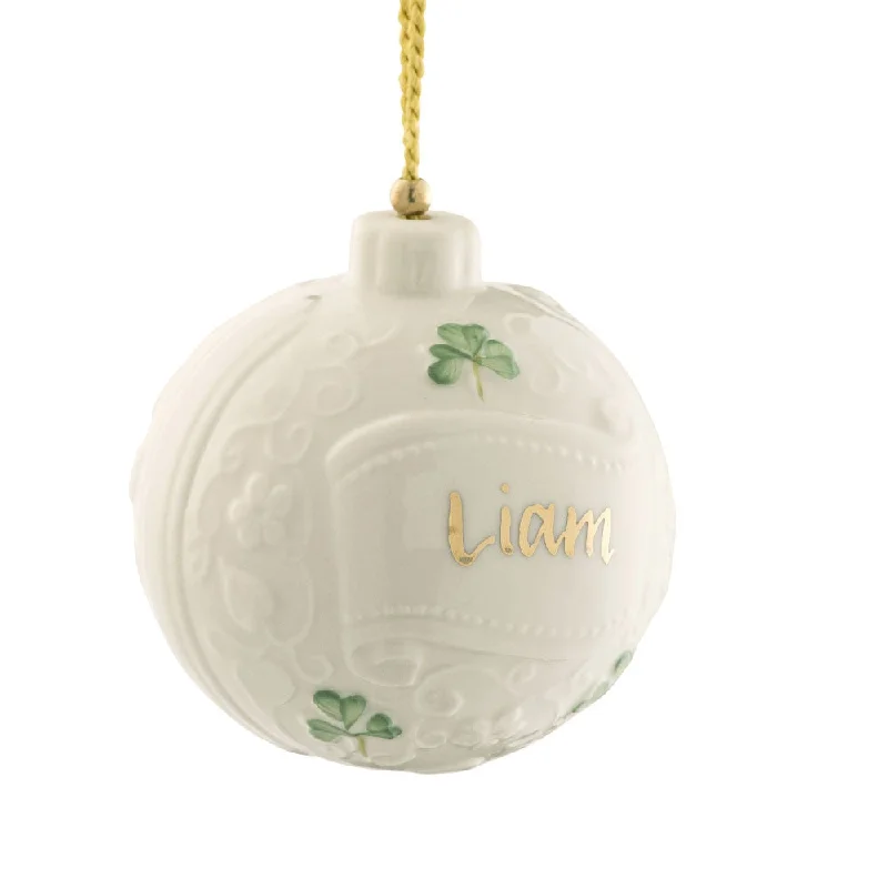 Christmas Church Service Belleek Classic Personalised Christmas Bauble