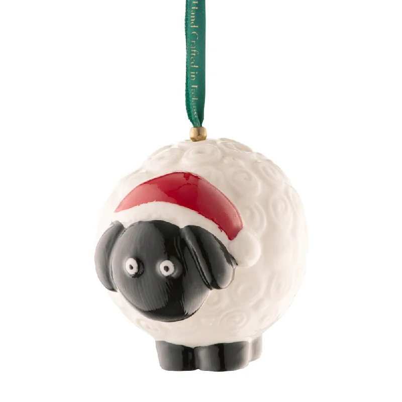 Christmas Chocolate Delights Belleek Classic Sheep Ornament