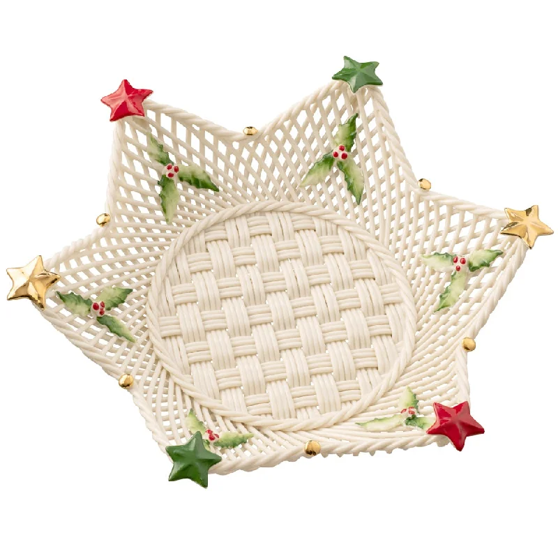 Christmas Stocking Stuffers Belleek Classic Star Basket