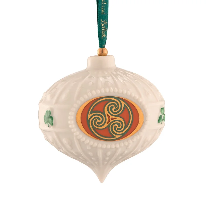 Christmas Music Belleek Classic Triskelion Celtic Bauble