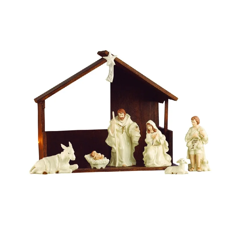 Christmas Pinecones Belleek Living 9 Piece Nativity Set
