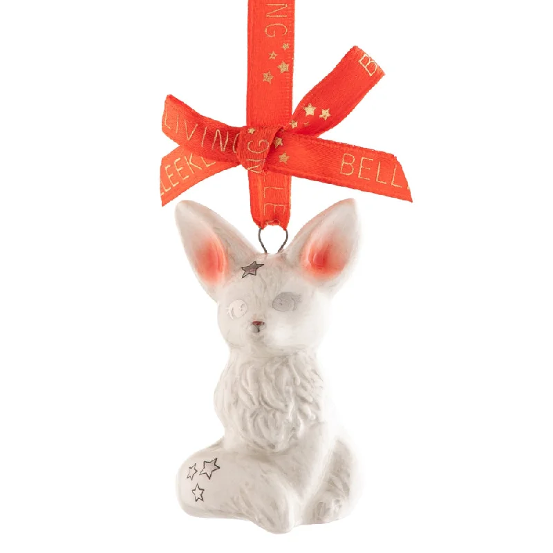 Christmas Magical Moments Belleek Living Arctic Fox Mini Treasure