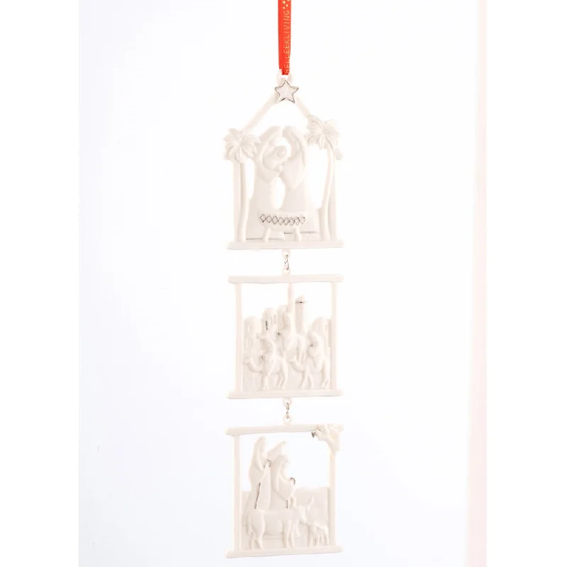 Christmas Cheer Belleek Living Bethlehem Hanging Ornament Set